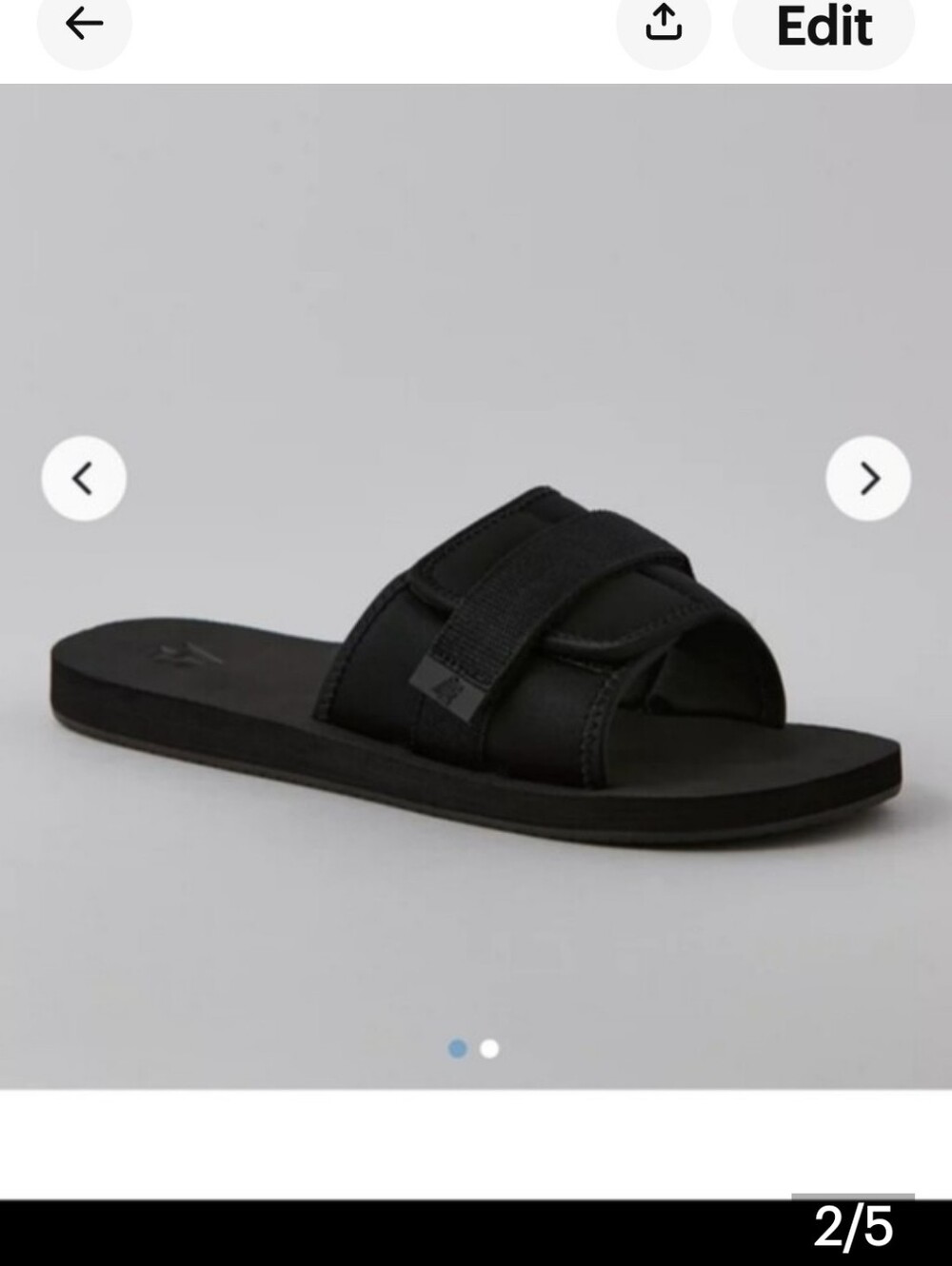 AE Black Slide Sandal - Men's Casual Slip-On Size 10